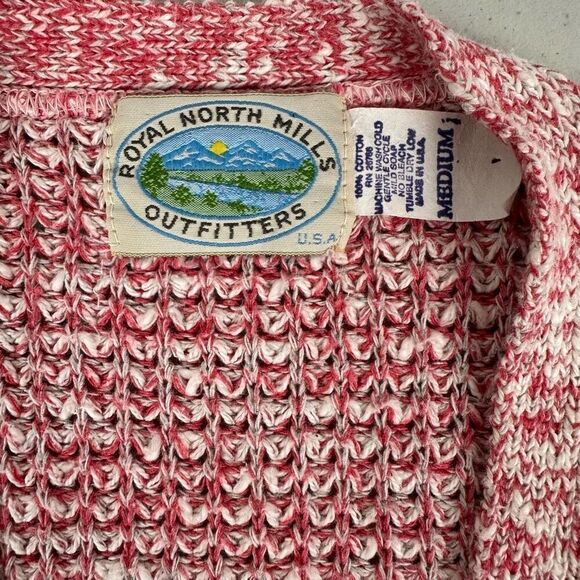 Vintage Royal North Mills Womens Outfitters Red Cardigan size Medium - Picture 3 of 6